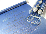 Double page scroll invite with Metal Scroll Holder